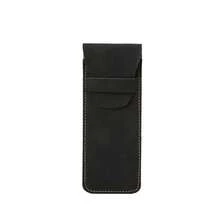 Estuche para bolígrafos de cuero PU esmerilado vintage, funda protectora de alta gama para bolígrafos de tinta, estuche de gran capacidad para dos bolígrafos. - borgoña - Ver 9