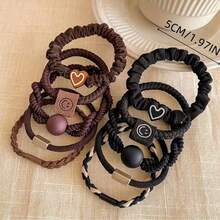 Bộ 5/25 chiếc dây buộc tóc phong cách Bohemian, dây buộc tóc co giãn hình vòng tay dễ thương với mặt dây chuyền hình trái tim và hạt cườm, phù hợp với mọi loại tóc, dây buộc tóc đuôi ngựa và dây buộc tóc xoắn ốc bền chắc, phụ kiện tóc thời trang Boho cho thể thao, hàng ngày, kỳ nghỉ, trường học, tiệc tùng, họp mặt và kiểu tóc cưới. - Nhiều màu - Xem 5