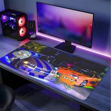 Extra Large Extended Gaming Mouse Pad With Cartoon Character And Racing Car Pattern, Non-Slip Rubber Base, Washable Stitched Edges, Suitable For Gaming Setup, Home Office, Ideal Gift For Gamers, Car Enthusiasts And Design Lovers - View 10