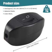 Black Bedroom On Off Button In Line Switch 6A/250VAC 10A/125VAC - Multicolor - View 8