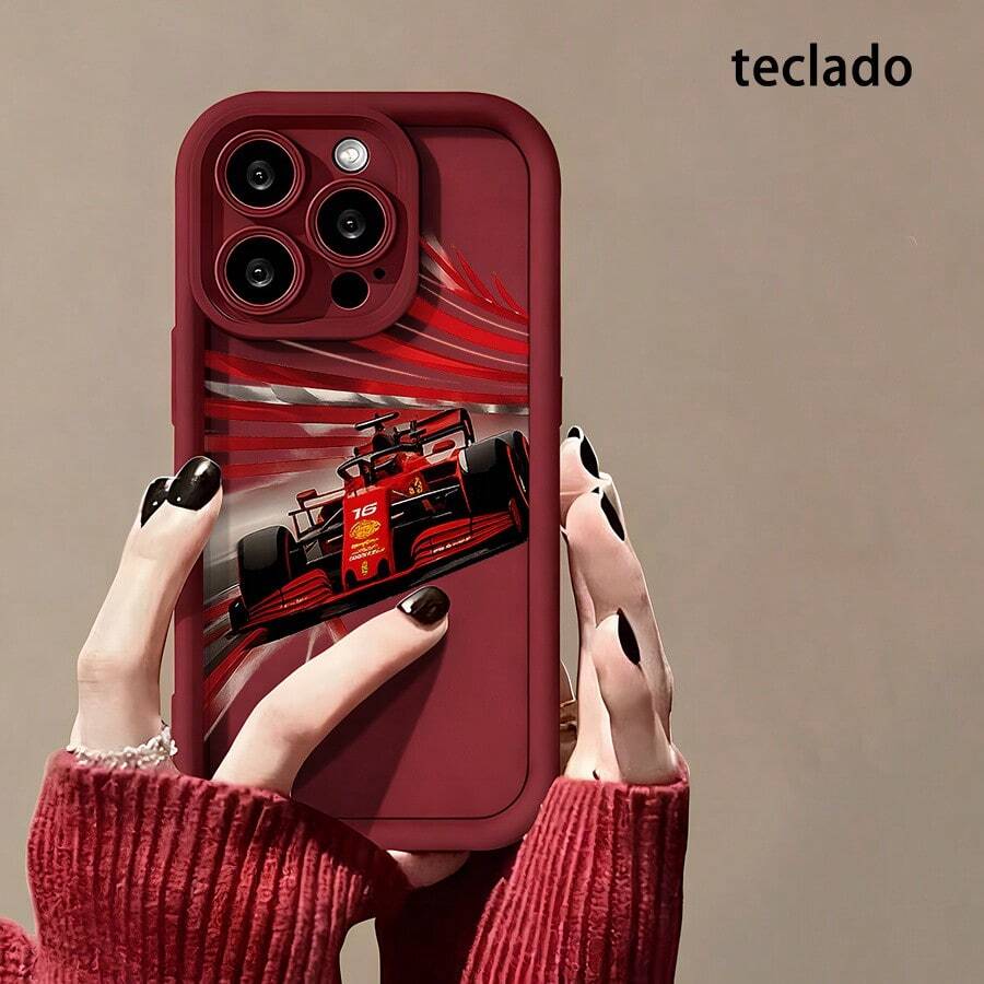 Funda para teléfono móvil con diseño de coche de carreras rojo y escalera roja, nueva, interesante y única, sencilla y a la moda, ideal como regalo de vacaciones para parejas a la moda para iPhone 7, 8, 12, 13, 14, 15, 16, 17, PRO, PROMAX, PLUS, AIR, 16E, 17AIR, X, XS, XR, XSMAX, Redmi Note 13, 14, teléfonos móviles, bolsas, accesorios para móviles, fundas para teléfonos, decoración de habitaciones, accesorios, fundas transparentes para teléfonos, verano, correas para teléfonos, fundas para teléfonos de hombre, fundas para teléfonos de mujer, protección para teléfonos móviles, accesorios de playa, dulces de fresa, fundas protectoras para teléfonos. - Estilo (1 pieza) - Ver 1