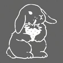 草莓兔汽车贴纸，车贴，乙烯基汽车贴纸 - A - 查看 13