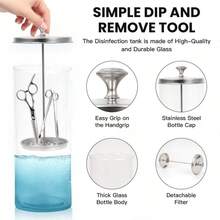 Máy tiệt trùng cỡ lớn 35oz/1035ml, thích hợp cho dụng cụ làm móng, đồ dùng tiệm cắt tóc và phụ kiện spa, có khay lọc tháo rời, máy tiệt trùng chuyên nghiệp dành cho kỹ thuật viên làm móng, thợ cắt tóc và chủ spa, món quà tuyệt vời cho Ngày Valentine và Ngày của Mẹ. - Trong sáng - Xem 3