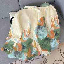 ゆったりレトロデザイン 女性用ルームウェア 秋冬 綿素材 大きいサイズ ホームウェア - 5125番 - チェックする 5
