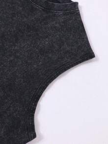 Disney Toy Story Pizza Planet Officially Licensed Men's Sleeveless Graphic Tee, 100% Cotton 230g Washed Vintage Casual Shirt - 黑色 - 查看 5