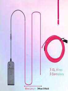 1pc, 9.84ft/3 Meters Bright Neon Rope Light - Holiday Decor Lighting, Bedroom Decor - Battery Powered, Flashing, Electronically Generated Light Source, With Cool Small Devices Included - Color - View 8