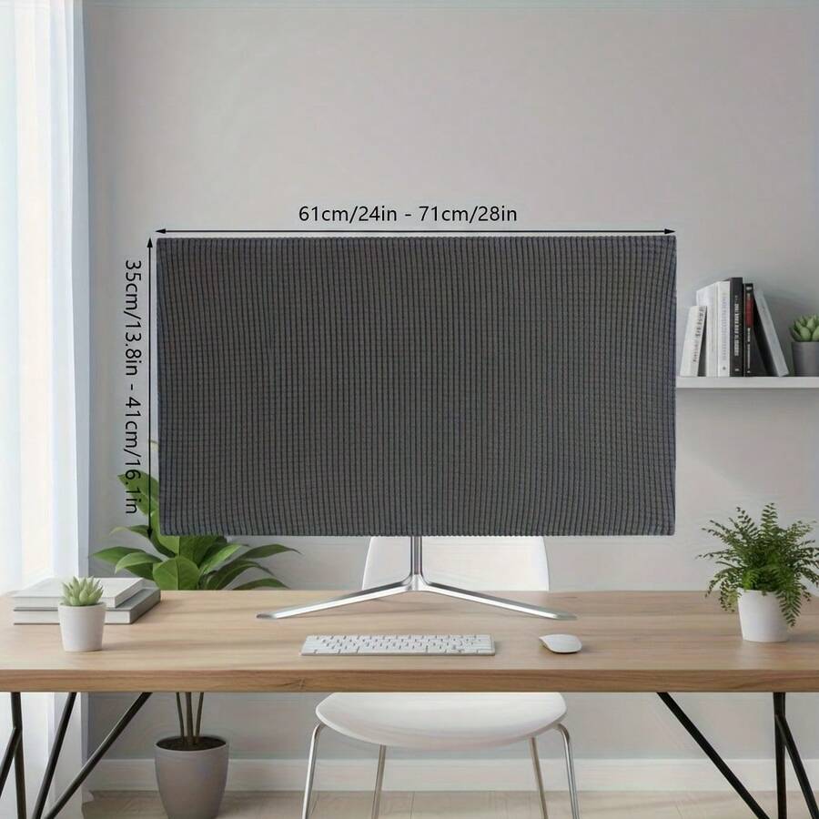 1 X Monitor Dust Cover, Screen Protector; A Modern, Minimalist-Style Screen Protector That Protects Against Dust, Light, UV Rays And Ageing, Specifically Designed To Prevent Dust Build-Up On Desktop Computer Monitors.