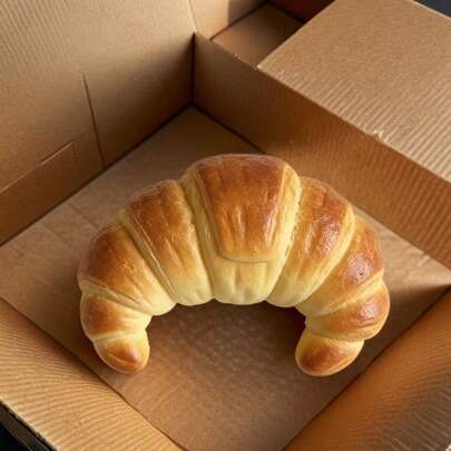 1 khuôn silicon tự làm hình bánh sừng bò, khuôn thủ công dễ thương và vui nhộn.