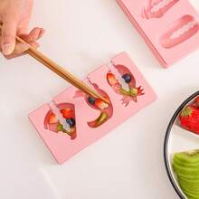 1pc Silicone Pudding/Ice Cream Mold, Cartoon Shapes (Animals, Fruits), Lightweight And Easy To Use, Essential For Summer - Multicolor - View 3