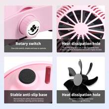 USB Nail Dust Collector, Basic/Glitter Diamond Version, Comes With 10 Filters, Suitable For Nail Salons And Home DIY, Pink/White - Multicolor - View 6