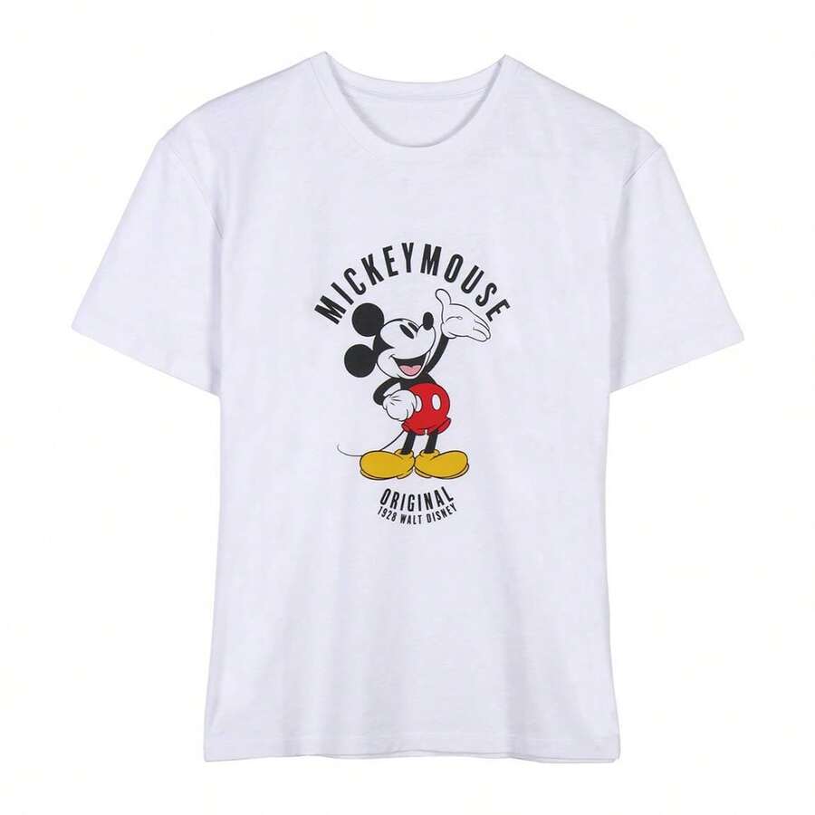 Cerdá Disney Áo thun Mickey Mouse - Màu trắng - Size XS - Áo thun tay ngắn làm từ 100% cotton (160 gsm) - In hình Mickey Mouse - trắng - Xem 1