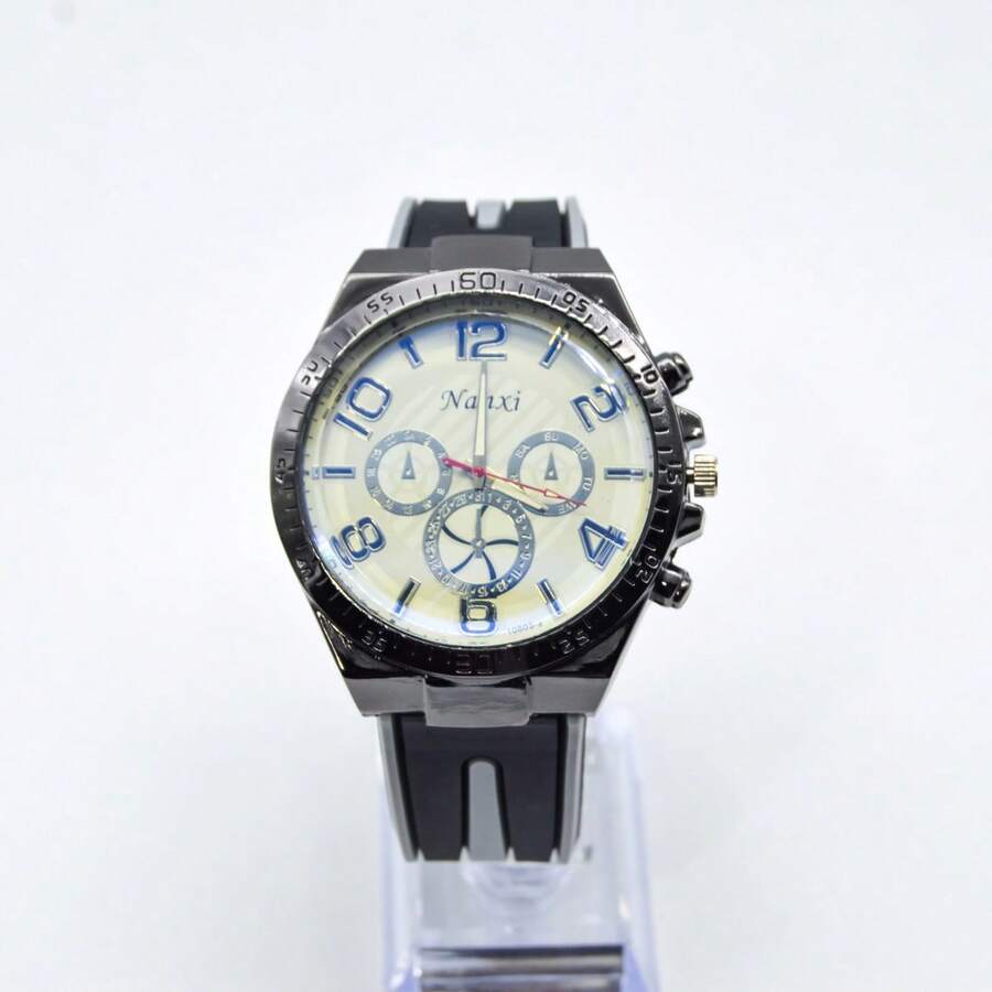 Reloj Pulsera de Hombre Deportivo Elegante y Moderno Diseño Casual y Formal para Oficina Cronómetro Digital Multifunción Fecha, Alarma y Luz LED Resistente al Agua Ideal para Trabajo y Uso Diario - Blanco - Ver 1