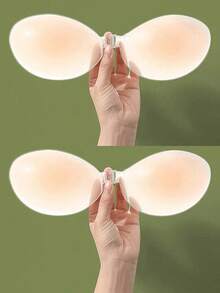 Bộ 3/1 Áo ngực nâng ngực silicon, Áo ngực dán không dây vô hình - Nâng ngực, Có thể tái sử dụng, Áo ngực dán dành cho nữ làm từ keo sinh học an toàn, Đồ lót nữ - Màu be - Xem 9