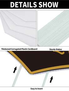 10 piezas Conjunto de decoración de césped para graduación 2026, Pancarta de fondo para graduación 2026, Letrero de césped para graduación 2026 con soporte, Letrero de felicitación para césped exterior para fiesta de graduación universitaria y de escuela secundaria - multicolor - Ver 8