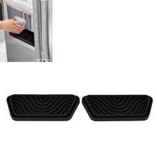 2Pcs Refrigerator Water Drip Tray Catcher Trapezoidal Silicone Refrigerator Drip Tray Catcher For GE For Samsung Black,Organizer Frigo  Frigorifero - View 10