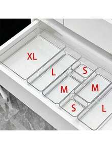8pcs Transparent Display Trays, Cosmetics & Jewelry Display Tray, Home Desktop Aromatherapy & Key Storage Organizer Tray - Transparent - View 2