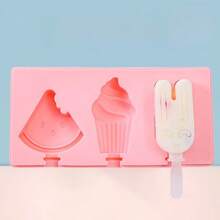 1pc Silicone Pudding/Ice Cream Mold, Cartoon Shapes (Animals, Fruits), Lightweight And Easy To Use, Essential For Summer - Multicolor - View 6