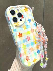 Ốp lưng điện thoại dày dặn, chống sốc, họa tiết ngôi sao, viền lượn sóng, có dây xích, kiểu dáng tối giản, phù hợp với 17/17 Pro/17 Pro Max, 16 XR/7/8, 15 Pro Max, 12 Pro Max, 13 Pro Max, 14 Pro Max, 13, 14, 11, 12P, 14P, 11P, 12P, XS, XR, 7/8P, 7/8G, ES2, A13 4G, A22, A21S, A51 4G, A52, S22 Ultra, A33 5G, A34, A35, 10, Note 11 4G, 11 Lite, A53, TPU A14/A23/S23 Ultra, S24, A14, A15, S23, A73, A55, A54, Ốp điện thoại - Nhiều màu - Xem 3