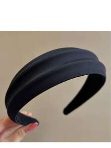 3pcs/1pc Women's Black, White, Khaki Satin Headbands, Fashion Versatile High-End Elegant Simple Solid Color Hair Accessories Suitable For Daily Wear, Casual, Party, Commute, Vacation, Ponytail, Bun, Face Washing, Makeup, Outfit Matching - Multicolor - View 7