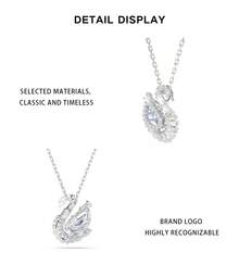 Swarovski Swan Women's Pendant Necklace - Blue 5723389 - View 6