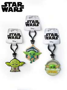 1 móc khóa hình quả cầu Grogu chính hãng Star Wars, chất liệu PVC, phụ kiện trang trí balo/điện thoại dễ thương, quà tặng tiệc tùng, trang trí túi xách, móc khóa chống thất lạc. - móc khóa - Xem 5