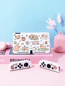 Cartoon Animal Print Protective Case, Compatible With Switch/Switch 2 Game Console Accessories, Fits New Switch 2 (2025)/Switch OLED/Switch NS/Switch Lite Game Consoles, Storage Bag, Card Slot Dock, Game Console Protective Case/Cover, Soft Skin-Friendly, Protect Your Beloved Device, Best Gift Compatible With Switch Players - Multicolor - View 3