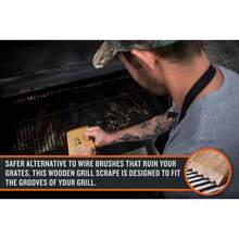 Traeger Grills BAC454 Wooden Grill Scraper – Solid Hardwood Grill Grate Cleaner, Compatible With Pro Series, Ironwood, And Timberline Grills,  Bristle-Free Grill Cleaning Accessory - 烤架刮刀 - 查看 4