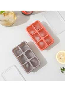 6-Grid Tray, Homemade Ice Maker Mold With Cover, Creative Mold - Grey - View 3