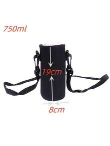 1 chiếc túi đựng cốc có quai đeo vai, túi giữ nhiệt cho cốc nước, túi bảo vệ cốc, túi đựng cốc thủy tinh có dây nâng. - màu đen - Xem 16