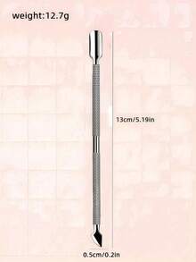 1件不鏽鋼死皮推刀/剪，雙頭死皮去除器/指甲油去除器，美甲用品，美甲工具，返校季，指甲護理，美甲工具（適用於人造指甲） - 多色 - 查看 3