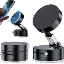 360 °   Rotatable Foldable Magnetic Phone Holder – Super Strong Adsorption Car Mount ﻿ - Black - View 1