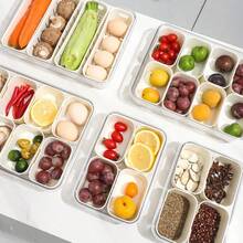 1pc Sealed Spice Storage Box, 2/4/8 Compartment Portable Plastic Spice Organizer, Airtight Kitchen Seasoning Container - Creamy White - View 7