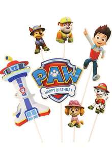 7/13/14/17/21/24pcs Paw Patrol Cake Toppers, Suitable For Parties, Birthdays, Celebrations, Mother's Day And Other Occasions - Cartoon - View 7