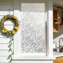 1 miếng phim dán cửa sổ tĩnh điện hình lông vũ màu trắng, chất liệu vinyl mờ, thích hợp cho phòng khách và phòng ngủ, có chức năng chống tia UV và cách nhiệt, có thể tháo rời và tái sử dụng, dùng để trang trí cửa sổ. - Nhiều màu - Xem 5