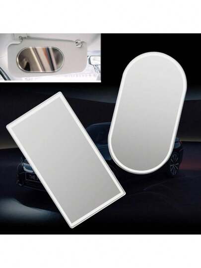 Gương trang điểm ô tô, gương che nắng ô tô bằng thép không gỉ di động, gương HD, gương nội thất ô tô đa năng, phụ kiện trang trí xe hơi.