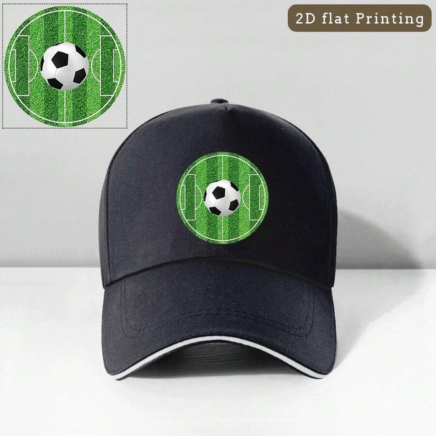 FIFA 2026 World Cup Retro Baseball Cap |   Adjustable Bright Cartoon Pattern |   Lightweight Breathable Cotton Hat |   Perfect For Running, Outdoor Activities & Graduation Ceremonies |   Multiple Colors Available - 黑色 - 查看 1