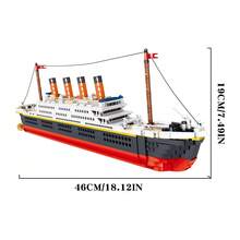 Bộ xếp hình tàu du lịch hạng sang cổ điển (nhiều cấp độ khó), mô hình tàu du lịch cỡ lớn lãng mạn, tàu không thể chìm, khối lắp ráp, lắp ghép các mảnh, mô hình 3D mini, quà tặng sinh nhật. Bộ sưu tập khối lắp ráp sáng tạo giúp giảm căng thẳng, quà tặng sinh nhật, hộp quà, không có đèn LED. - Nhiều màu - Xem 5