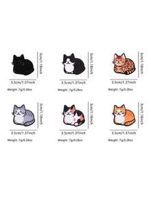 Enamel Cat Shaped Badge, Cute Cartoon Brooch - Adorable Lapel Pin, Suitable For Backpack And Clothing Decoration - Multicolor - View 11