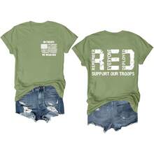Red Friday Shirt On Fridays We Wear Red Tshirt Remember Everyone Deployed Shirts For Men Women Camisetas Para Mujer Camisas Para Mujer Graphic Tees Summer Tops For Women - 綠1 - 查看 7
