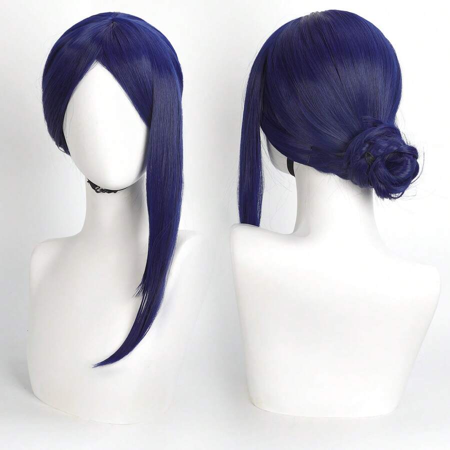 Tóc giả cosplay màu xanh đậm Yewell, phụ kiện đội đầu nhập vai, dòng sản phẩm hàng ngày, phụ kiện cosplay Nhật Bản đa năng, phù hợp cho các buổi tiệc riêng, nhập vai hàng ngày và Halloween. - Màu xanh hải quân - Xem 1