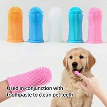 Bàn chải đánh răng đeo ngón tay cho thú cưng, Bàn chải đánh răng cho thú cưng, Bàn chải đánh răng bằng silicon, Bàn chải đeo ngón tay cho chó mèo nhỏ, Vỏ bọc bàn chải, Bàn chải đánh răng cho thú cưng, Thích hợp cho chó và mèo nhỏ - Nhiều màu - Xem 4