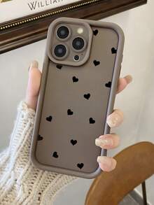 1个棕色心形极简全包覆TPU防震手机壳，兼容 16、15、14、13、12、11 Pro Max - 彩色 - 查看 5