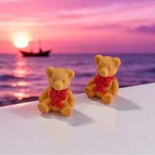 Cute Small Teddy Bear Decor, Desktop Ornament, Mini Dollhouse Decoration, Room Beautification, Party Favors, Gifts For Teens - Multicolor - View 1