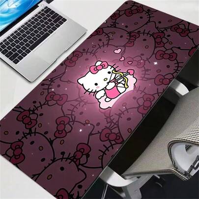 SANRIO 1 pieza Alfombrilla de ratón de anime y deportes electrónicos: Alfombrilla de goma para juegos con borde cosido, alfombrilla de teclado y almohadilla de escritorio. Presenta una base de goma antideslizante y una superficie lavable. Adornada con un diseño de dibujos animados lindo perfecto para la oficina, la escuela o la decoración del hogar. Un accesorio de estación de trabajo ideal y una pieza decorativa divertida, que ofrece una textura suave y una construcción duradera. ¡Un accesorio de computadora imprescindible para los fans del anime!