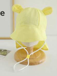 1-3岁婴儿帽 韩版春夏薄款系带护颈护肩帽 婴儿防晒遮阳帽 - 1PC - 查看 13