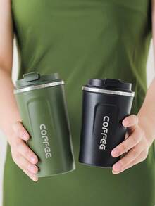 1 cốc cà phê di động bằng thép không gỉ 380ml, có thể tái sử dụng, giữ nhiệt chân không, bình nước nóng/lạnh chống rò rỉ dùng cho văn phòng. - Nhiều màu - Xem 5