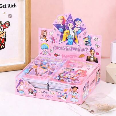 DOBBLE 1pc New Korean Girl Group Cute Sticker, Cartoon Waterproof DIY Decorative Sticker Suitable For Diary, Notebook, Laptop, Phone, Water Bottle, Scrapbooking And Fan Gifts (Random Style)