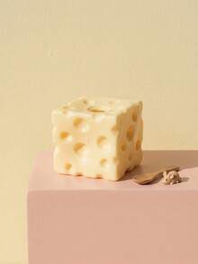 7厘米方形超薄奶酪球挤压玩具，TPR外壳，慢回弹，无填充物，可DIY奶酪皮挤压玩具，生日/万圣节礼物，完美礼物，青少年减压礼物，感官玩具，软萌玩具，Needo，指尖玩具，捏捏乐，减压玩具 - 彩色 - 查看 4