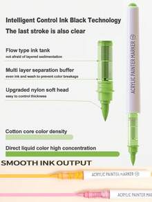 Languo 9/96/192/207/240/288 Colors Acrylic Paint Marker Set, Soft Tip Painting Pens, Quick Drying And Fade-Resistant, Suitable For Painting, Illustration, Handicrafts, School Coloring Books And Other DIY Projects, Applicable To Paper, Fabric, Wood, Stone, Plastic, Glass, Ceramic, Pumpkin, Metal, Etc., Suitable For Easter, Thanksgiving, Halloween, Christmas Gifts - Multicolor - View 7