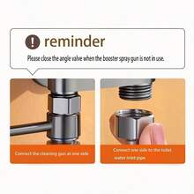 Vòi xịt vệ sinh bồn cầu bằng thép không gỉ 304, vòi xịt cầm tay phòng tắm có van khóa, súng phun nước áp lực cao cho bồn cầu, sử dụng trong nhà. - Một kích thước phù hợp với tất cả - Xem 5